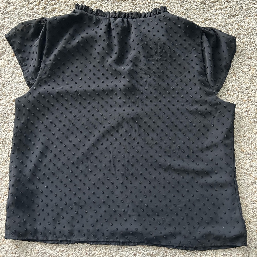 J.Crew Ruffleneck top in clip dot - Picture 5 of 6
